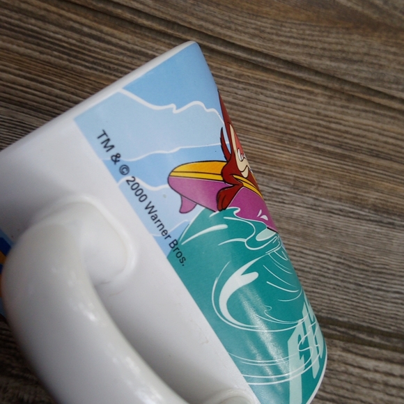 Warner Bros 2000 Tasmanian Devil Taz Golf & Fishing Grandpa Mug Coffee Cup - Picture 7 of 11